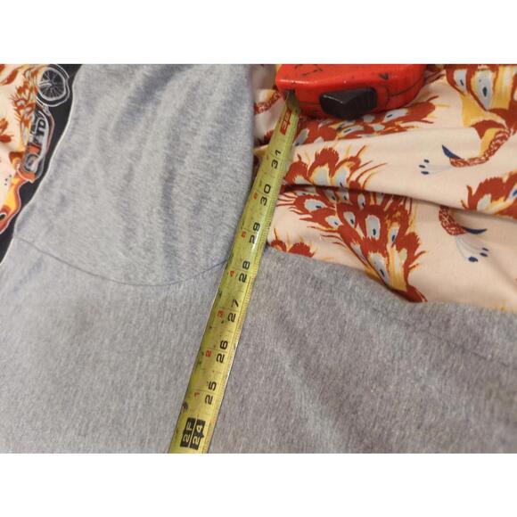 No Boundaries Y2K Vintage Biker Motorcycle Flame Baggy 3XL Oversized Gray Tee - Picture 7 of 9